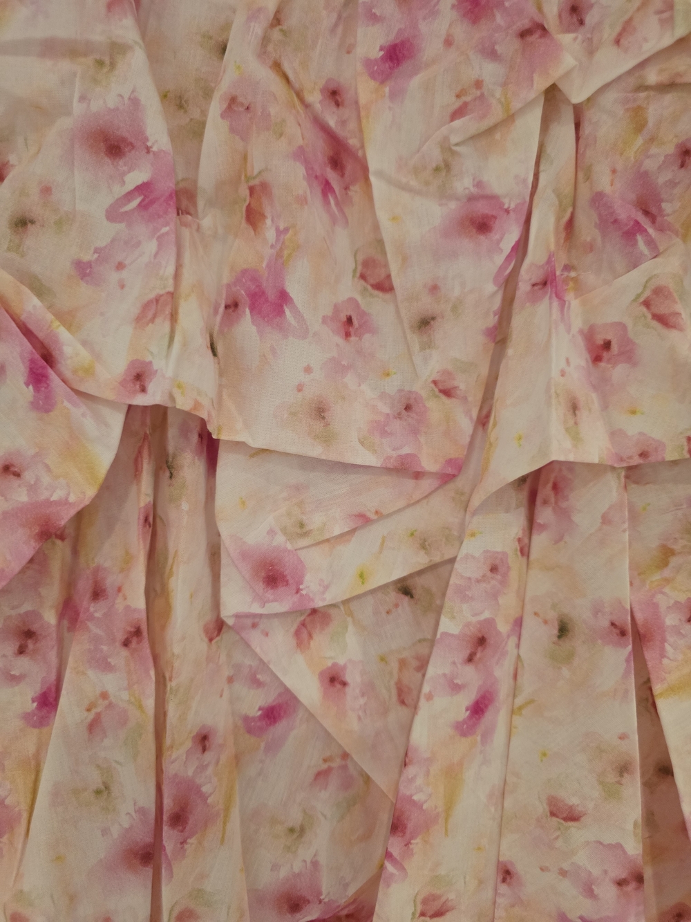 Entro Floral Pink Or Blue Ruffle Mini Skirt - Picture 4 of 11